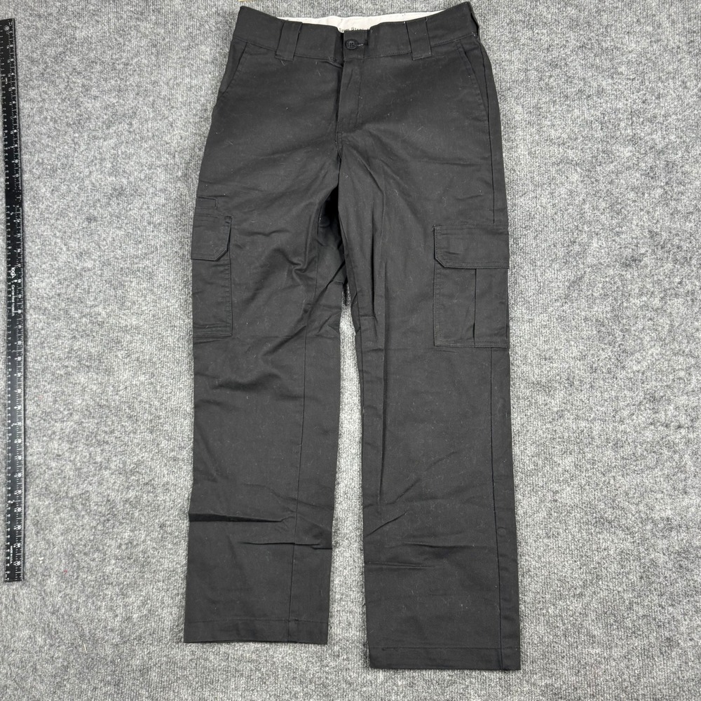 Dickies Cargo Pants Mens Size 30x30 Black Flex Slim Straight Utility Workwear